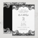 Search for black white lace bridal shower invitations Vintage