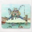Recherche de pêche drôle tapis souris Pêcheur