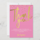 Recherche de pink gold thank you cards Parties scintillant or