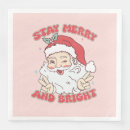 Search for vintage santa claus napkins Xmas