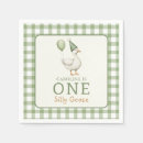 Search for green and white checkered napkins Silly goose