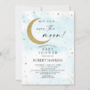 Recherche de blue gold baby shower invitations Sur la lune