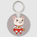 Recherche de nourritures mignonnes porteclés Rouge