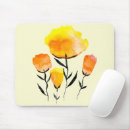 Recherche de fleur orange tapis souris Heureux