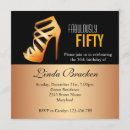 Search for gold high heel shoe invitations Elegant