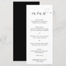 Search for cute wedding menus Simple