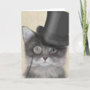Recherche de chat gris vœux cartes Steampunk