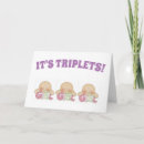 Search for triplets congratulations cards Pink