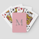 Search for pink playing cards Monogrammed