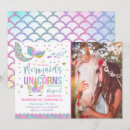 Search for rainbow mermaid invitations Unicorn