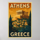 Search for athens vintage travel posters Parthenon