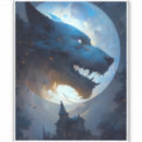 Recherche de loup garou pleine lune autocollants Horreur