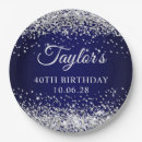 Search for navy blue and silver plates Sparkle