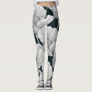 Search for black and white flowers leggings Abstract