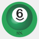 Search for number six stickers Green