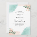 Search for peach and mint wedding invitations Floral