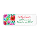 Search for blue green purple return address labels Red