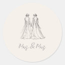 Search for two brides wedding stickers Elegant