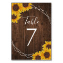 Search for sunflower numbers table cards Wood