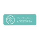 Search for sand dollars return address labels Turquoise