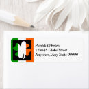 Search for irish shamrock return address labels St patrick's day
