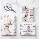Recherche de chaton de noël papier cadeau Rouge blanc