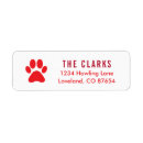 Search for dog paw print return address labels Simple