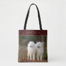 Search for samoyed tote bags White dog