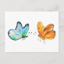 Recherche de coucher soleil papillon cartes invitations Aquarelle