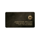 Search for distressed return address labels Monogrammed