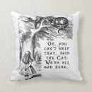Search for cheshire cat pillows Mad hatter