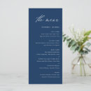 Search for navy blue wedding menus Minimalist