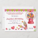 Search for sweets and treats birthday invitations Gumball machine