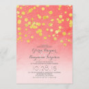 Search for gold and coral wedding invitations Pink