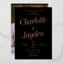 Search for gold foil pressed wedding invitations Black