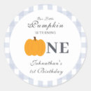 Search for pumpkin first birthday stickers Blue