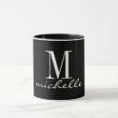 Search for monogram black and white mugs Chic
