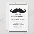 Search for mustache white invitations For him
