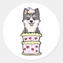 Search for funny husky stickers Puppy
