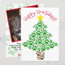 Search for paw print christmas cards Happy howlidays