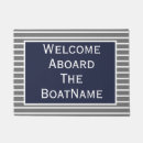 Search for navy blue doormats Welcome aboard