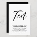 Search for black and white teen birthday invitations Simple