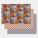 Search for navy blue and orange wrapping paper Elegant