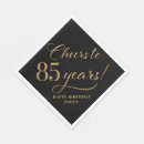 Search for 85th birthday decor Black and gold