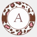 Search for leopard print monogram stickers Girly