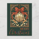 Search for red ornament postcards Happy holiday