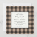 Search for kraft baby shower invitations Buffalo plaid