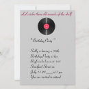 Search for record birthday invitations Black