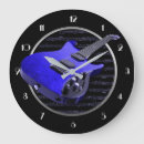 Recherche de guitare bleue horloges Musicien