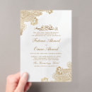 Search for gold lace wedding invitations Walima